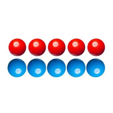 Imagem de Jogo De Bolas Sinuca Bilhar Lisas Mata Mata 54Mm Vermelho/ul - Maxxi T