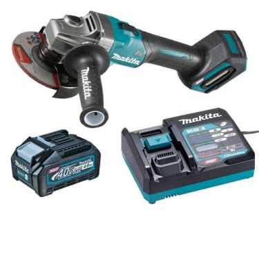 Imagem de Esmerilhadeira Ang 5" 40v XGT GA005 Bat 4.0Ah Makita 220v, 220V