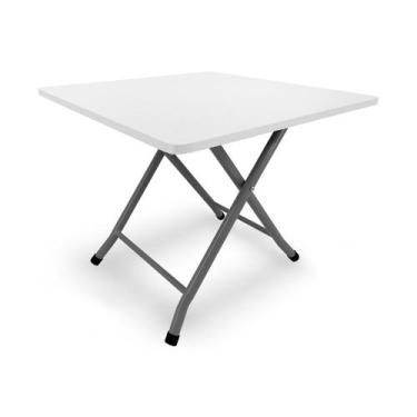 Imagem de Mesa Infantil Havai Dobrável Para Criança Desenhar Prata e Branco - Ge