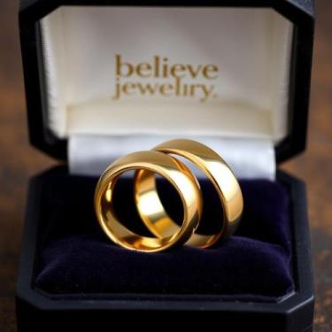 Imagem de Par de alianças ouro 18k 6mm Revestidas - believe jewelry, IREI ENVIAR