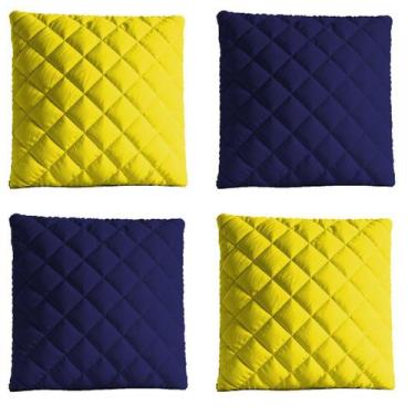 Imagem de Kit 4 Capas De Almofadas Lisas Mateladas 45x45 com ziper - Lucélia bor