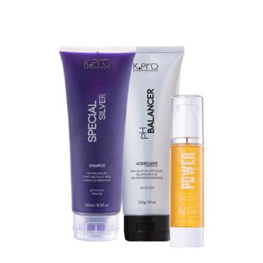 Imagem de Kit K.Pro Special Silver Ph 5.5 a 6.5 Shampoo Acidificante e Power Fiv