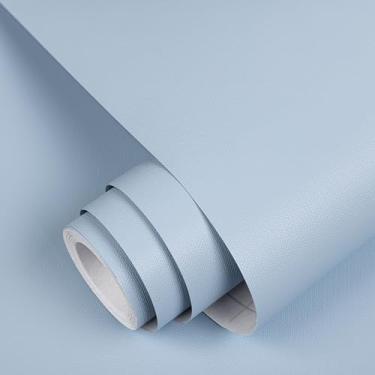 Imagem de Abyssaly Papel de parede azul para contato azul, papel de parede removível decorativo autoadesivo de contato rolos de vinil para móveis de parede 15 x 196 cm