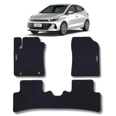 Imagem de Tapete Carpete HB20 Hatch Com Traseiro Inteiriço 2023 2024 2025