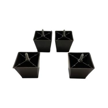 Imagem de Kit 4 Pés Trapézio 6cm Para Sófás Estofados Hack Puff - Gamplast