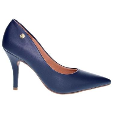 Imagem de Sapato Feminino Vizzano Scarpin Salto Fino Alto Marinho 39