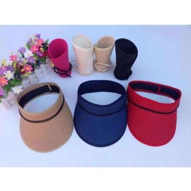 Imagem de Viseira Chapéu Dobrável Feminina Entrancados Portátil - oem, Marron