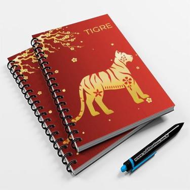 Imagem de Caderno Universitário 96fls Horóscopo Chinês Tigre - Premium