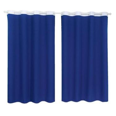 Imagem de Cortina Tecido Oxford Faixa Branco 2,50M X 3M ul-Marinho - Campari