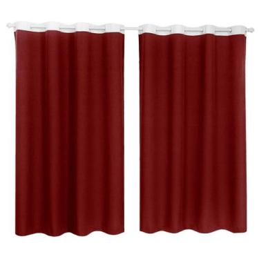 Imagem de Cortina Tecido Oxford Faixa Branco 2,50M X 3,00M - Vermelho - Campari