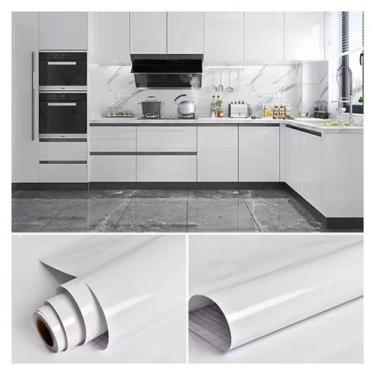 Imagem de Vinil Adesivo Branco Brilho Envelopar Geladeira Fogão 5m x1m - BG Ades