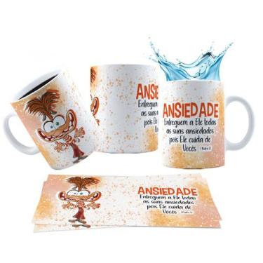 Imagem de Caneca 325ml Divertidamente 2 Biblicamente Guiadas Por Deus - LARANJA 