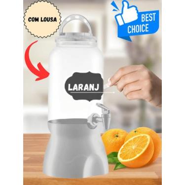 Imagem de Suqueira Com Suporte E Torneira 3,6lt Pote Lousa - N Variedades, Branc