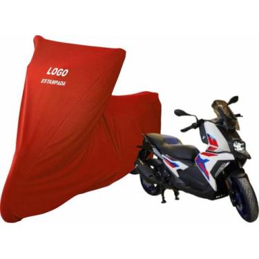 Imagem de Capa Para Moto Bmw C 400 X De Tedico Helanca Lycra - Mz, Vermelha