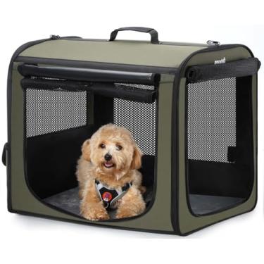 Imagem de Pecute Mochila de transporte de gatos, mochila para animais de estimação pequenos, mochila respirável portátil para transporte de filhotes, cães e gatos, verde