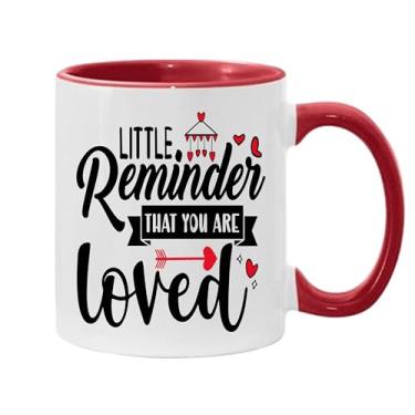 Imagem de SpreadPassion Pequeno lembrete de que você é amado caneca de café, presente para namorado e namorada, ideia de presente de dia dos namorados, presente para marido e esposa, ideia de presente de