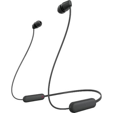 Imagem de Sony Fones de ouvido intra-auriculares WI-C100 sem fio Bluetooth com microfone embutido, preto