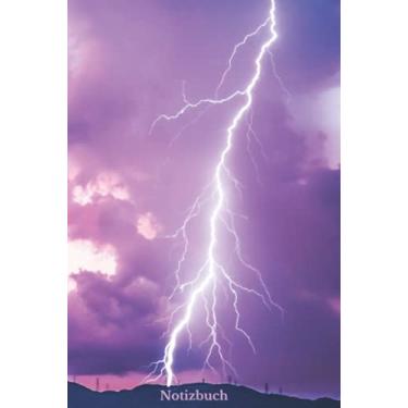 Imagem de Notizbuch: Blitz und Wolke – Gebundene Ausgabe – Wunderschönes Tagebuch – Gefüttertes Notizbuch – 108 Seiten – 15,24x22,86 cm – 6x9 – Geschenkideen – Schönes Foto