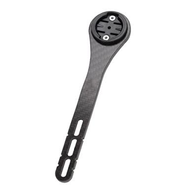 Imagem de Montagem Dianteira do Computador para Bicicletas, Suporte Estendido para Guidão de Bicicletas de Fibra de Carbono para Wahoo para Bryton