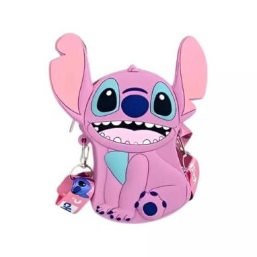 Imagem de Bolsinha Stitch Infantil Menina Silicone Mini Com Alça Lançamento Novi