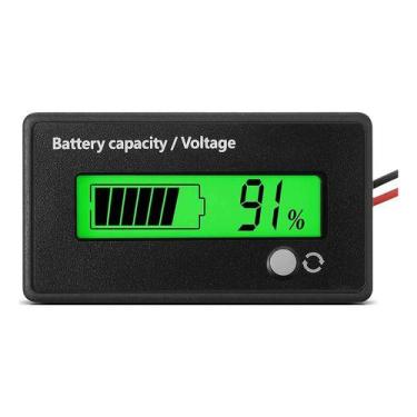 Imagem de Medidor De Voltagem Lcd 12v-84v, Indicador De Capacidade - volts, Verd