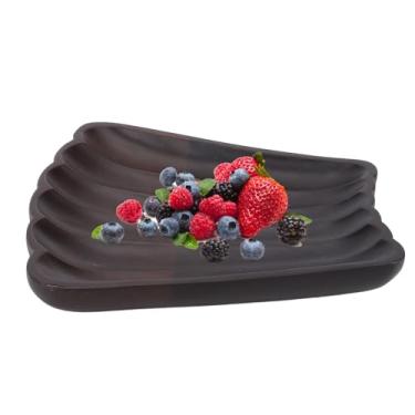 Imagem de Bandeja de Placa de Frutas Irregulares de Madeira, Pratos de Servir de Madeira Multifuncional Plates de Alimentos Bandeja para Vegetais de Charcutaria Frutas de Piquenique para