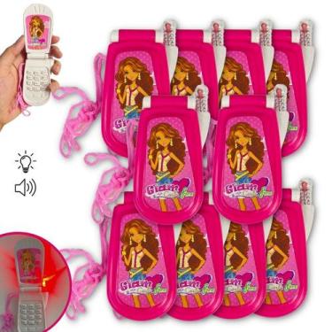 Imagem de Kit 10 Celular De Brinquedo Com Som E Luz Telefone Infantil - Europio,