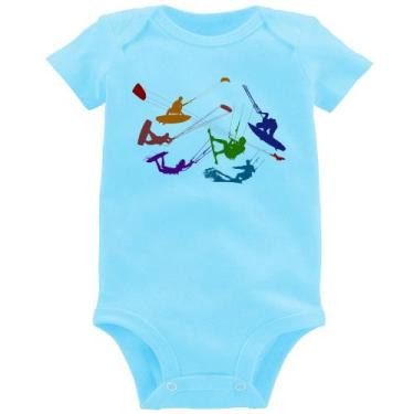 Imagem de Body Bebê Kite Surf Freestyle - Foca na Moda, Azul bebê, P