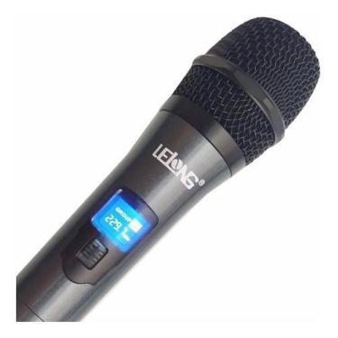 Imagem de Microfone Locutor Le-909 Sem Fio Profissional Para Musicos - Lelong