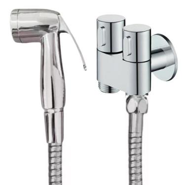 Imagem de Ducha Higiênica Com Registro Duplo Duas Saídas De Água Derivação Dois 