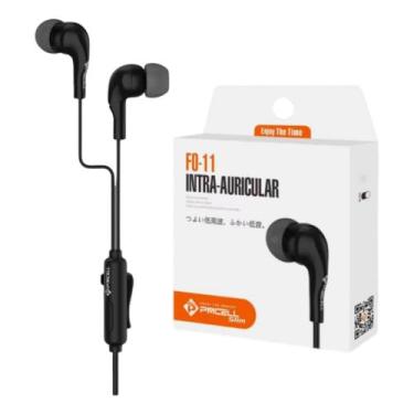 Imagem de Fone de Ouvido Intra-auricular FO11 - Som Potente, Design Ergonômico, Preto - Ideal para Dia a Dia e Esportes