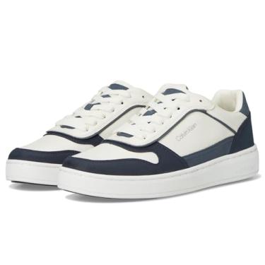 Imagem de Calvin Klein Tênis masculino Waclon, Azul escuro/marfim, 45