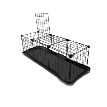 Imagem de Cercado para Porquinho da Índia 30x90x30cm Aramado com Teto e Tapete Higiênico