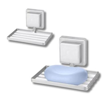 Imagem de Saboneteira | Design Sofisticado | Prática Instalação | Resistente à Ferrugem | Fita Colante 3M | Organizador de Banheiro | Utilidades Domésticas | Casa e Cozinha | Higienização Simples