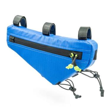 Imagem de ORUCASE Mini pacote de quadro HC - impermeável, bolsa pequena para bicicleta - universal, bolsa de ciclismo triangular - Estrada, cascalho, acessórios de bicicleta MTB, 2,4 L, Glaucous