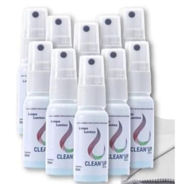 Imagem de Kit 10 Limpa Lentes e Telas Clean Up 25ml Óculos Tv LCD Plasma Celular