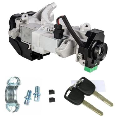 Imagem de WZruibo Conjunto de cilindro de bloqueio de interruptor de ignição compatível com Honda Accord CRV Odyssey FIT 2003-2008 (com chave de chip ID48) substituição 06350-SAA-G30 35100-SDA-A71