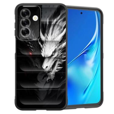 Imagem de CICPLKSE Capa para Galaxy A36 5G / A56 5G, silicone premium com forro de microfibra macio antiarranhões, capa protetora à prova de choque para Samsung Galaxy A36 5G / A56 5G, dragão preto e branco