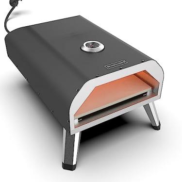 Imagem de FRIGIDAIRE Forno de pizza ao ar livre movido a gás – Portátil e faz pizzas assadas de pedra autênticas, perfeito para qualquer bancada ao ar livre, inclui pedra de pizza, regulador de gás e mangueira