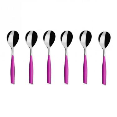 Imagem de Colher Para Café 15cm Inox 6 Peças Roxo Glamour Bugatti