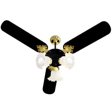 Imagem de Ventilador De Teto Venti-delta New Zeta Preto Com Dourado 3 Pás Laqueada Preto 110v