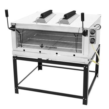 Imagem de Forno Lastro A Gás Natural Venâncio Roma 110 Com Infravermelho Interior Aço Galvanizado Exterior Inox Firiv110-35623