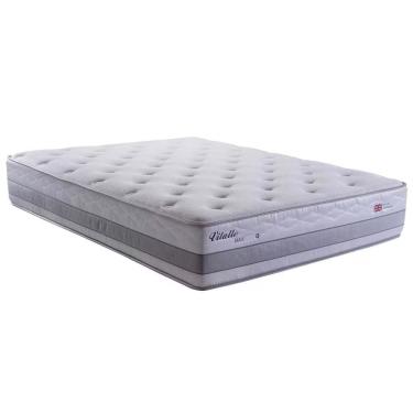 Imagem de Cama Box Casal Completa Vitalle com Colchão Molas Maxspring Tecido Poliéster Cinza Herval
