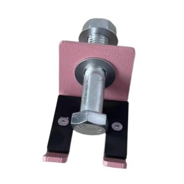 Imagem de Dynwave Suporte para barra, suporte para barra de ginástica montado em rack, economiza espaço para de curling, acessório para academia em casa, para única, Rosa