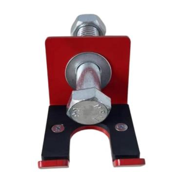Imagem de Pegciuho Suporte de barra de armazenamento para rack de agachamento, suporte de barra de peso resistente, Vermelho