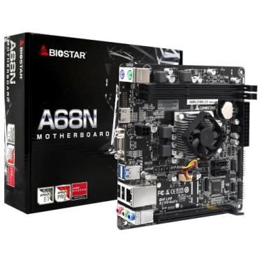 Imagem de Placa Mãe Biostar A68N-2100K 2.0 + Cpu AMD E1-6010 VGA DDR3, preto