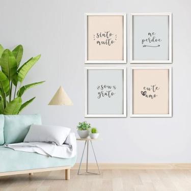 Imagem de Quadros hooponopono frases - Mundim, 30x40 Branco