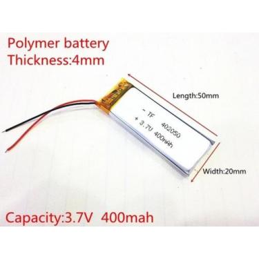Imagem de (1pc)bateria 400 Mah 3,7v 2 Fios 402050 4mmx 20mm X 50mm - - bgb