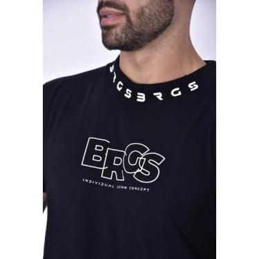 Imagem de Camiseta long line preta gola alta - BURGUÊS, Tamanho P