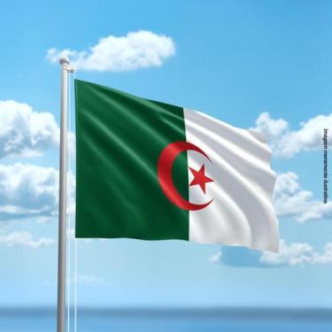 Imagem de Bandeira da Argélia 80cmx140cm Tecido Oxford 100% Poliéster - Presente